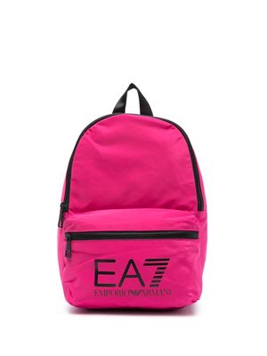 Ea7 Emporio Armani logo-print zipped backpack - Pink