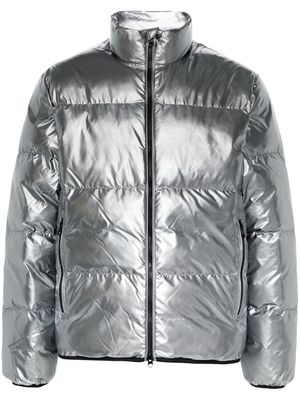 Ea7 Emporio Armani metallic-sheen puffer jacket - Silver
