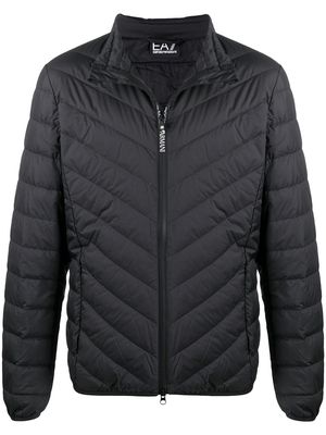 Ea7 Emporio Armani padded high neck jacket - Black