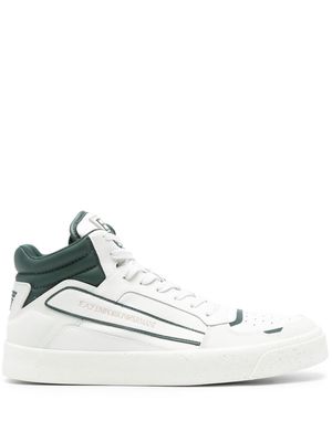Ea7 Emporio Armani panelled high-top sneakers - White