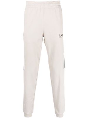 Ea7 Emporio Armani panelled tapered track pants - Neutrals