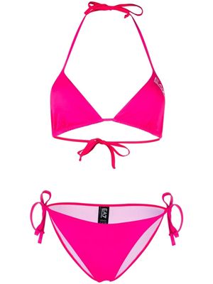 Ea7 Emporio Armani plain tringle-cup bikini - Pink