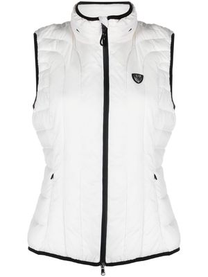 Ea7 Emporio Armani quilted logo-patch vest - White