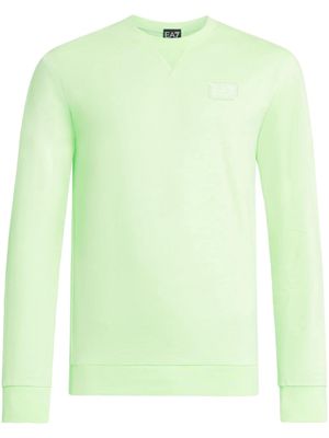 Ea7 Emporio Armani rubberised-logo cotton sweatshirt - Green