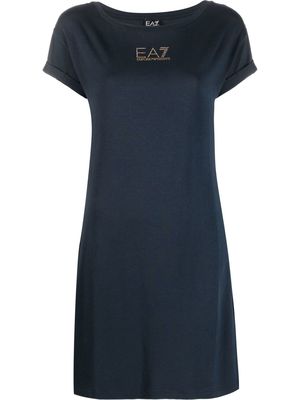 Ea7 Emporio Armani short-sleeve mini dress - Blue
