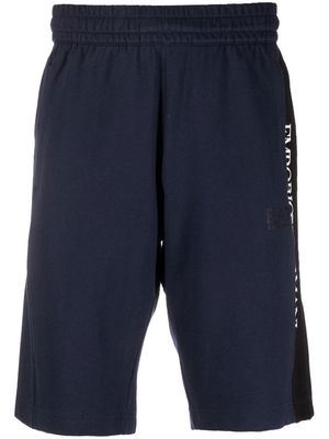 Ea7 Emporio Armani side logo-print detail bermuda shorts - Blue