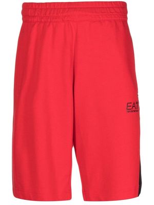 Ea7 Emporio Armani side logo-print detail bermuda shorts - Red