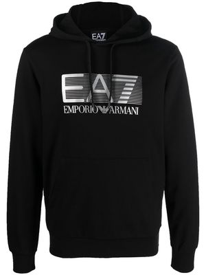 Ea7 Emporio Armani Train Visibility drawstring hoodie - Black
