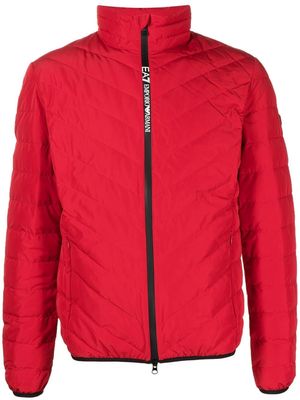 Ea7 Emporio Armani zipped-up padded jacket - Red