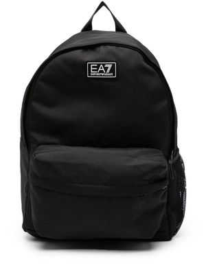 EA7 Sports logo-appliqué backpack - Black