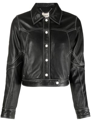 Each X Other button-up leather jacket - Black