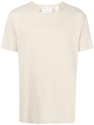Each X Other crew-neck linen T-shirt - Neutrals