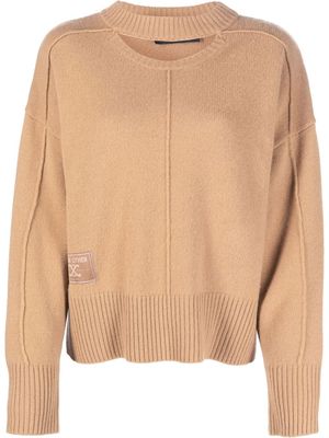 Each X Other cut-out detail round-neck jumper - Brown