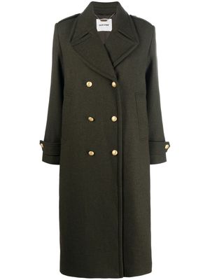 Each X Other double-breasted long officer coat - Green