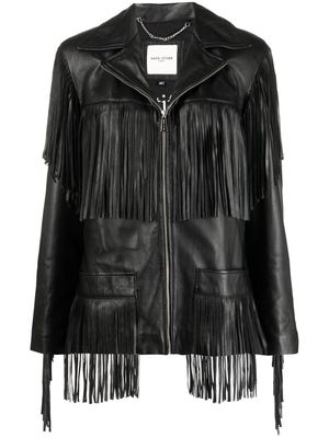 Each X Other fringe-detail leather jacket - Black