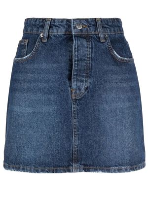 Each X Other high-waisted mini denim skirt - Blue