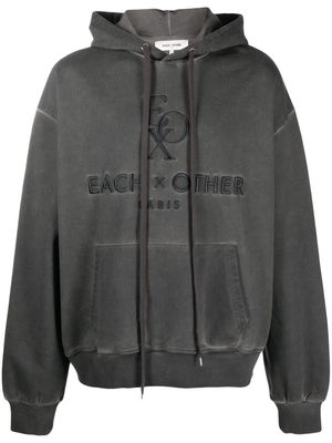 Each X Other logo-embroidered cotton hoodie - Grey