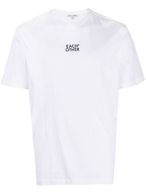 Each X Other logo-embroidered cotton T-shirt - White