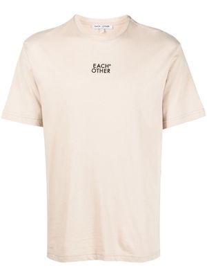 Each X Other logo-print cotton T-shirt - Neutrals