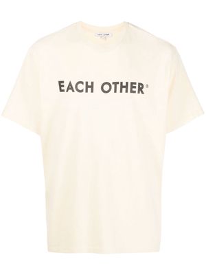 Each X Other logo-print cotton T-shirt - Yellow