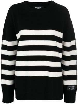 Each X Other striped wool jumper - Black