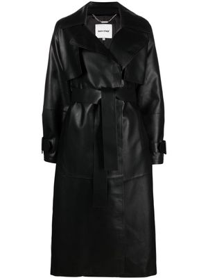 Each X Other x Elizabeth Sulcer oversized faux leather trench coat - Black