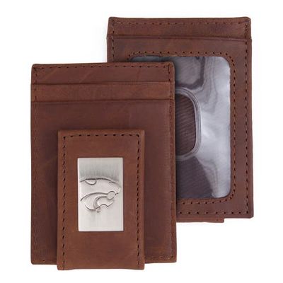 EAGLES WINGS Brown Kansas State Wildcats Leather Front Pocket Wallet