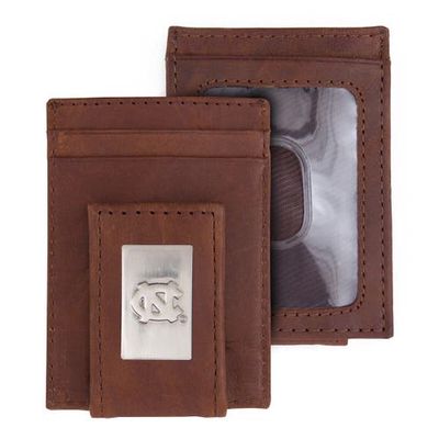 EAGLES WINGS Brown North Carolina Tar Heels Leather Front Pocket Wallet