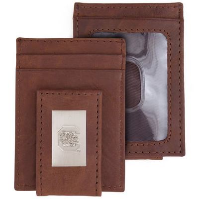 EAGLES WINGS Brown South Carolina Gamecocks Leather Front Pocket Wallet