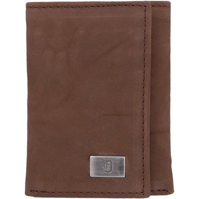 EAGLES WINGS Detroit Tigers Leather Trifold Wallet with Concho in Brown