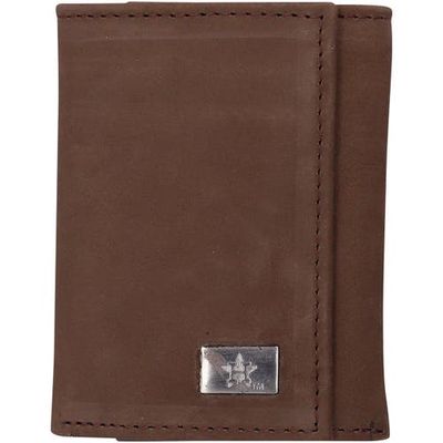 EAGLES WINGS Houston Astros Leather Trifold Wallet with Concho in Brown