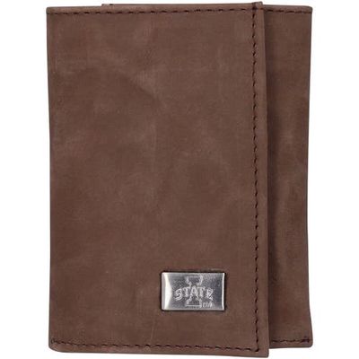 EAGLES WINGS Iowa State Cyclones Leather Trifold Wallet with Concho in Brown