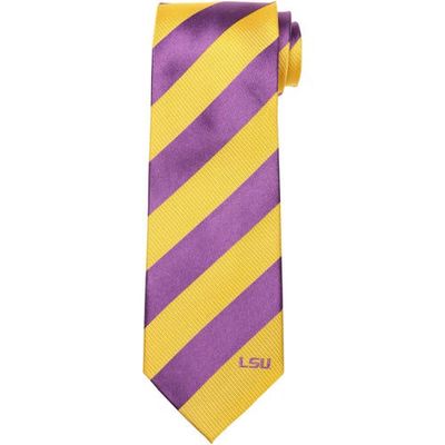EAGLES WINGS Men's LSU Tigers Regiment Woven Silk Tie in Purple