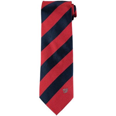 EAGLES WINGS Men's Washington Nationals Regiment Woven Silk Tie in Red