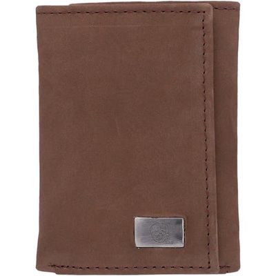 EAGLES WINGS Milwaukee Brewers Leather Trifold Wallet with Concho in Brown