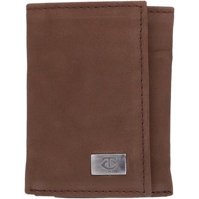 EAGLES WINGS Minnesota Twins Leather Trifold Wallet with Concho in Brown
