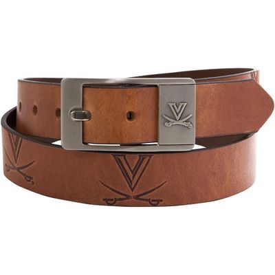 EAGLES WINGS Virginia Cavaliers Brandish Leather Belt in Brown