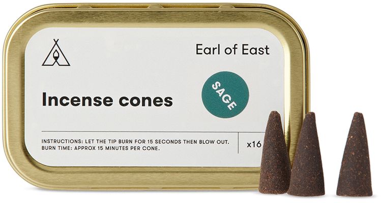 Earl of East Sage Incense Cones Set, 16