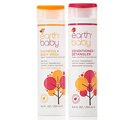 Earth Baby 2-Piece Bath Set Shampoo-Body Wash & Conditioner