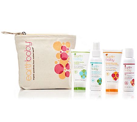 Earth Baby On-the-Go Kit 4-Piece Set and Travel Pouch