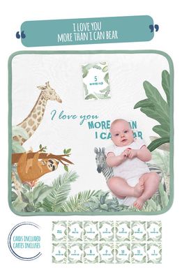 EARTH BABY OUTFITTERS Luxe Milestone Blanket in Green