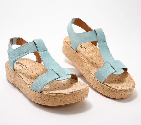 Earth Leather Platform Sandals - Shari