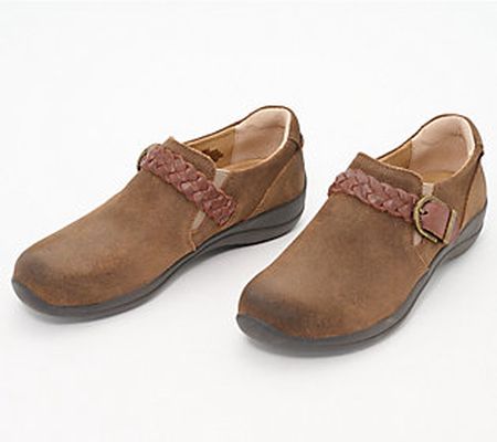 Earth Leather Slip-On with Buckle-Farage