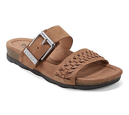 Earth Suede Slip-On Sandals - Emani