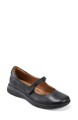 Earth Tose Mary Jane Flat in Black