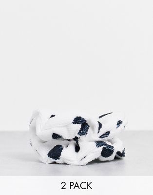 Easilocks Microfiber polka dot towel scrunchies x 2-No color