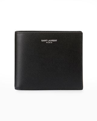 East-West Calfskin Leather Wallet