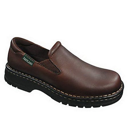 Eastland WomLeather Slip-ons with Lug Sole - Ne wport Brown