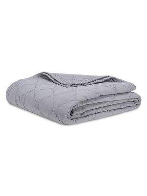 Easton Quilted Blanket - Light Gray - Size Twin - Light Gray - Size Twin