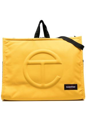 Eastpak x Telfar logo-patch tote bag - Yellow